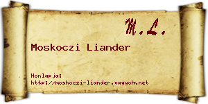 Moskoczi Liander névjegykártya